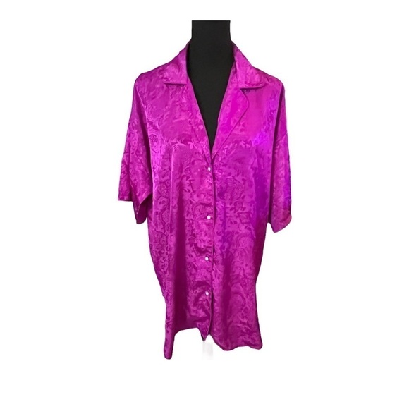 Vintage Purple VS Gold Label Pajama Top Medium Large - Picture 1 of 12